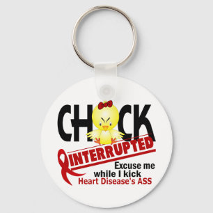 Chick Interrupted 2 Heart Disease Key Ring