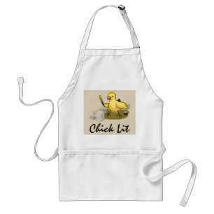 Chick Lit Writer with Paper and Feather Quill Standard Apron