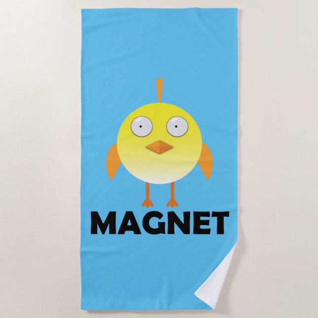 Chick Magnet - Beach Towel (Front)
