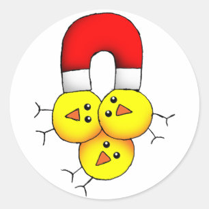 Chick Magnet Classic Round Sticker