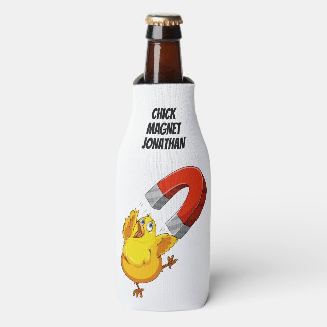 Chick Magnet custom name Bottle Cooler (Bottle Front)
