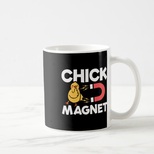 Chick Magnet Easter Chicks Joke Fun Chicken Pun  Coffee Mug (Right)