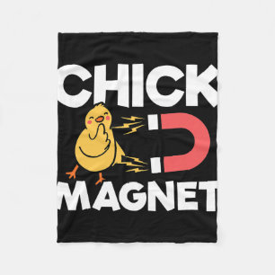 Chick Magnet Easter Chicks Joke Fun Chicken Pun  Fleece Blanket
