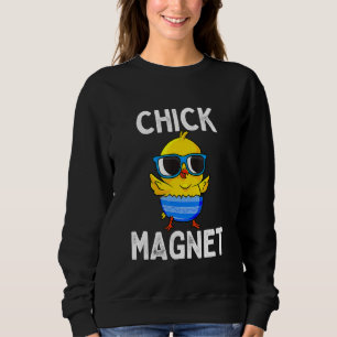 Chick Magnet Easter Cute Baby Chicken Kids Boys Sweatshirt