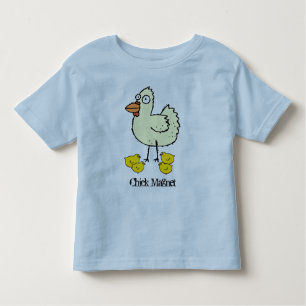 Chick Magnet Hen and Chicks Cartoon Drawing Toddler T-Shirt