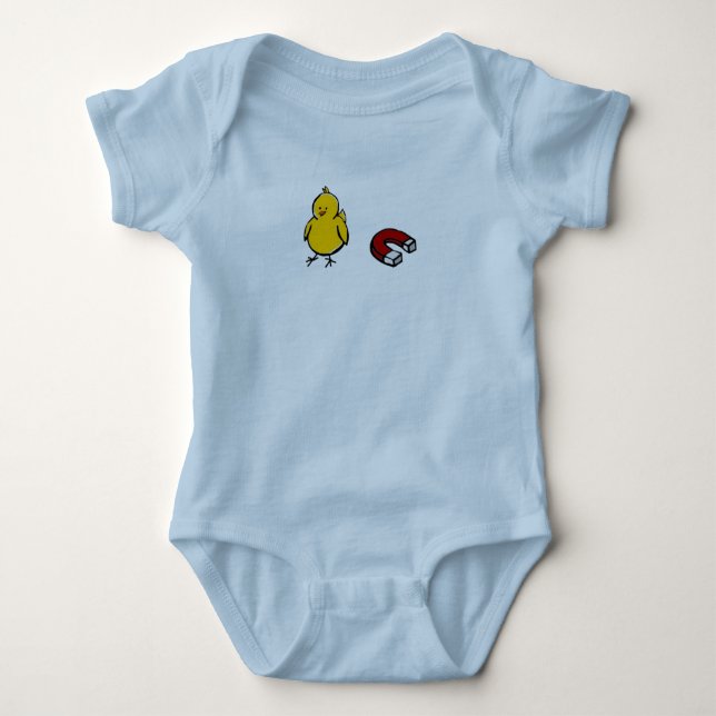 chick magnet infant baby bodysuit (Front)