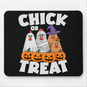 Chick Or Treat Apparel Halloween Funny Chicken Mat Mouse Pad