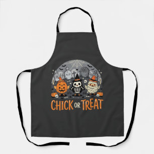 Chick or Treat Cute Halloween Graveyard Design_1 Apron