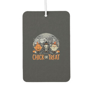 Chick or Treat Cute Halloween Graveyard Design_1 Car Air Freshener