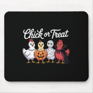 Chick Or Treat Funny Chicken Halloween Mouse Pad