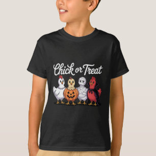 Chick Or Treat Funny Chicken Halloween T-Shirt