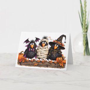 Chick or Treat Funny Halloween Chicken Card