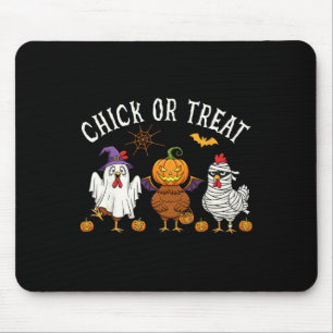 Chick Or Treat Funny Halloween Chicken Costume Men Mouse Pad