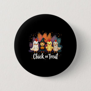 Chick Or Treat Funny Halloween Cute Chicken Costum 6 Cm Round Badge