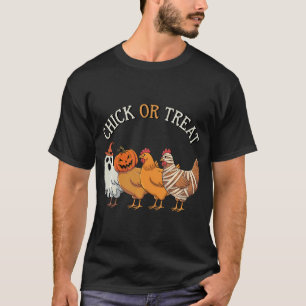 Chick Or Treat Halloween Ghost Mummy Witch Spooky T-Shirt