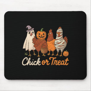 Chick Or Treat Halloween Witch Spooky Chicken _1 Mouse Pad