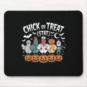 Chick Or Treat Nurse Funny Halloween For Chickens Mouse Pad