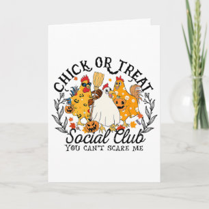 Chick Or Treat Social Club, Halloween Chicken,spoo Card
