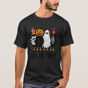 Chick Or Treat Spooky Chicken Halloween Costume Fa T-Shirt