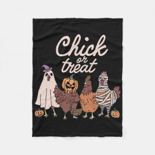 Chick Or Treat Spooky Season Halloween Chickens Gh Fleece Blanket