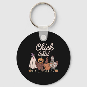 Chick Or Treat Spooky Season Halloween Chickens Gh Key Ring