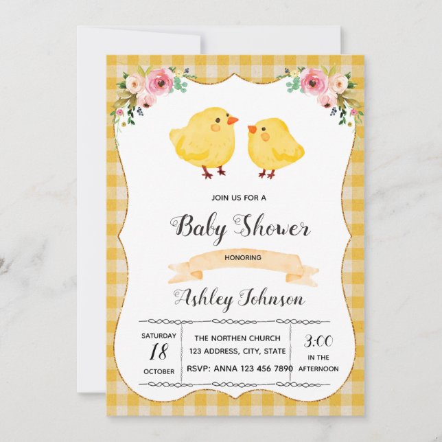Chick party invitation (Front)
