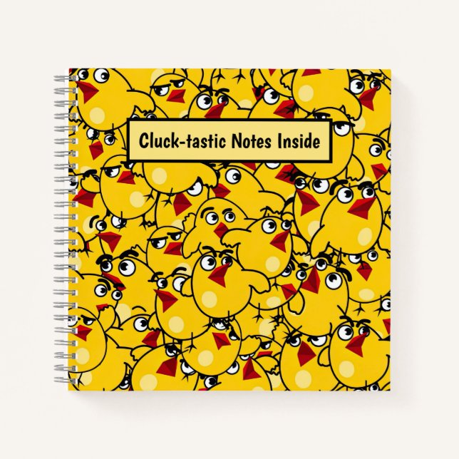 Chick Pattern Personalised Notebook (Front)