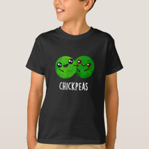Chick Peas Funny Girl Pea Pun Dark BG T-Shirt