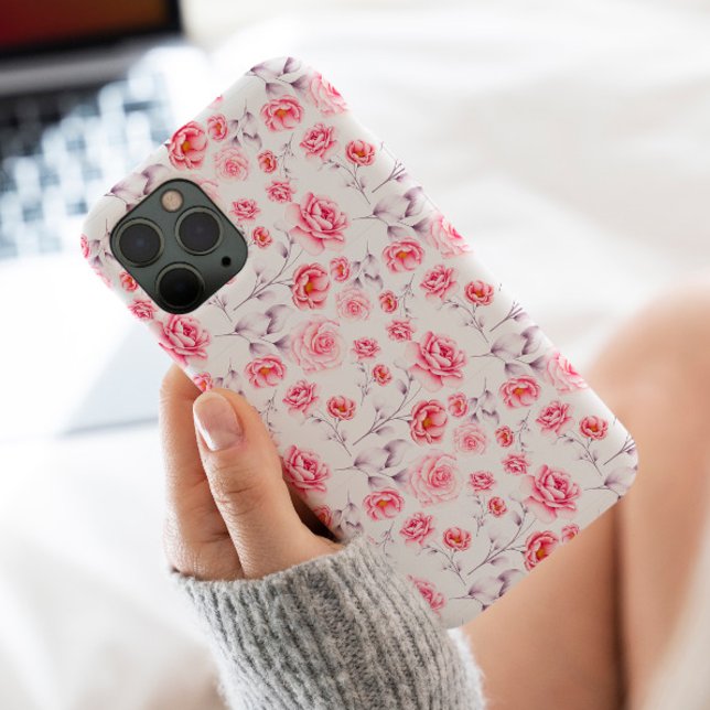 chick pink Flowers classy Stylish Case-Mate iPhone Case (Creator Uploaded)