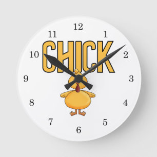 Chick Round Clock