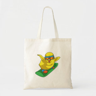 Chick Snowboarder Snowboard Tote Bag