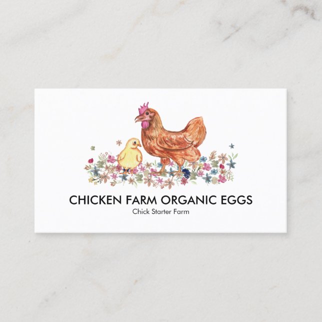 Chick Starter Farm Business Card (Front)