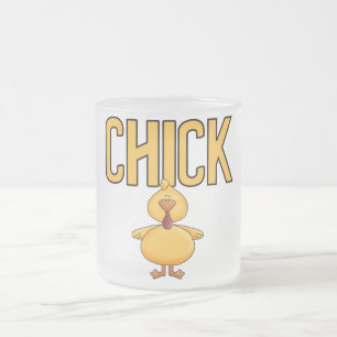 Chick T-shirts and Gifts Frosted Glass Coffee Mug