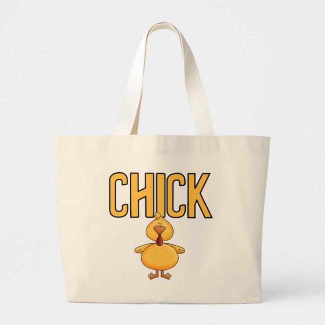 Chick T-shirts and Gifts Large Tote Bag (Front)