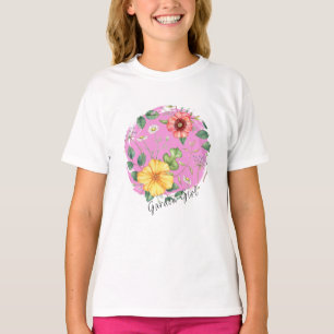 Chick, Vintage Drawing Wildflowers / Garden Girl T-Shirt