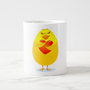 Chick with heart, jumbo mug