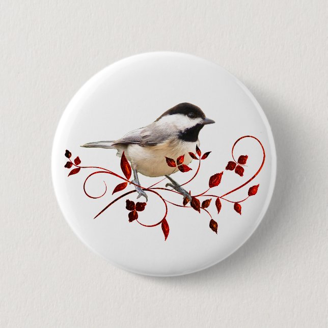 Chickadee 6 Cm Round Badge (Front)
