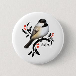 Chickadee 6 Cm Round Badge