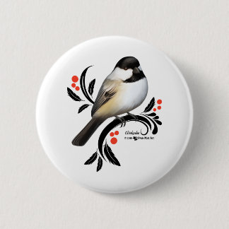 Chickadee 6 Cm Round Badge