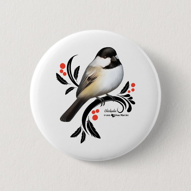 Chickadee 6 Cm Round Badge (Front)