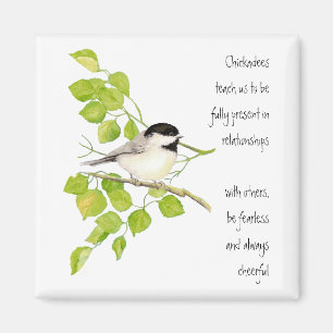 Chickadee, Animal Totem, Bird, Nature Magnet