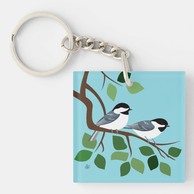 Chickadee Art Key Ring (Front)