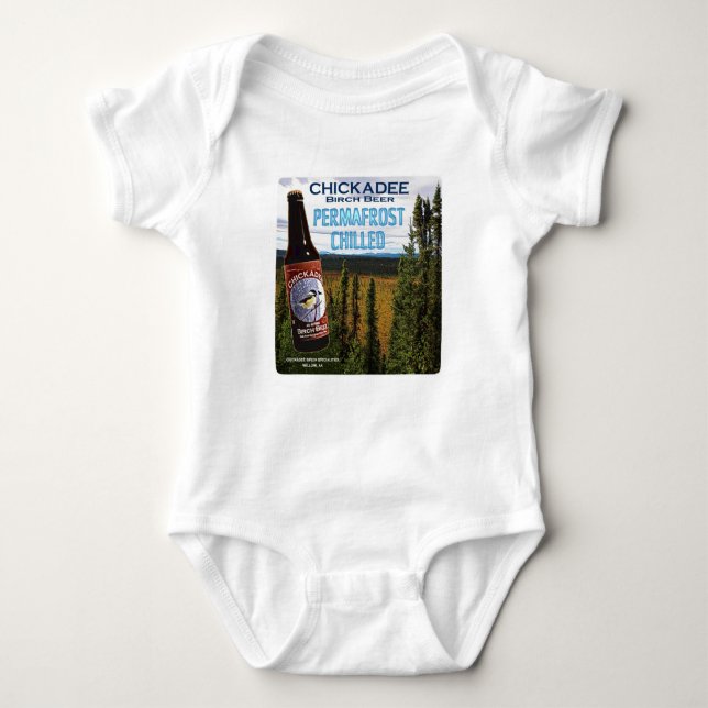 Chickadee Birch Beer Baby Bodysuit (Front)