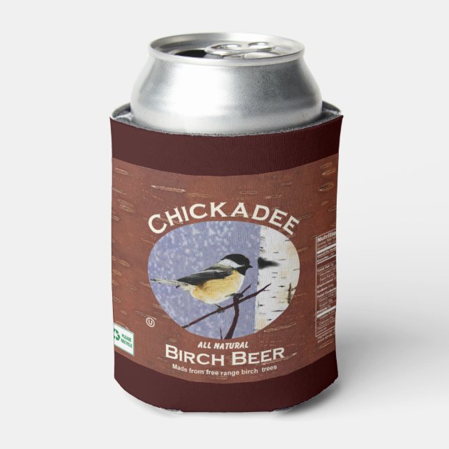 Chickadee Birch Beer Can Cooler (Can Front)