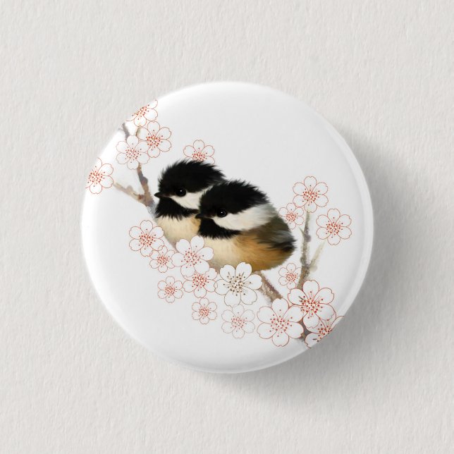 Chickadee Bird Button (Front)