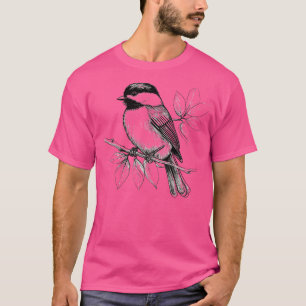 Chickadee bird drawing T-Shirt
