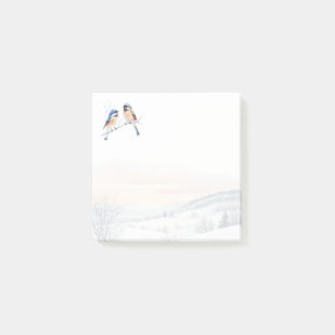 Chickadee Bird in Winter Christmas Post-it Notes