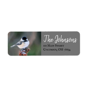 Chickadee Bird Personalized Return Address Labels