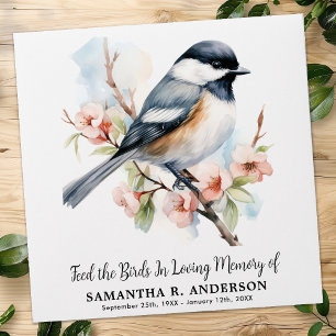 Chickadee Bird Seed Packets Memorial Funeral Favou Envelope