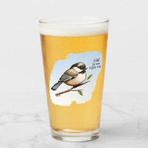 CHICKADEE BUFFALO WINGS by Jeff Willis Art Glass